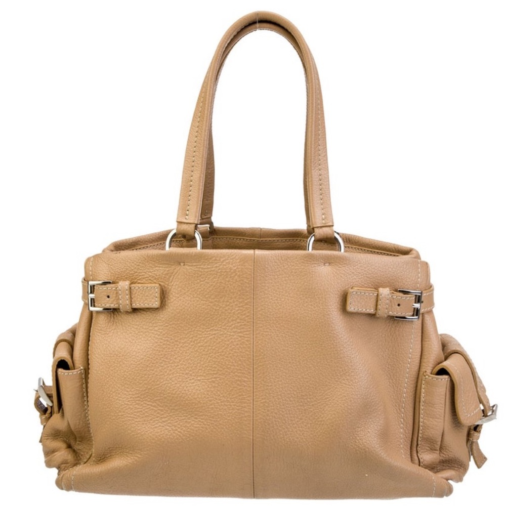 Prada Vitello Daino Side Pocket Tote Authentic  - Cream Color - Picture 2 of 11